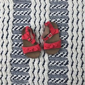 NWOT Baby Girl Red Sandals
